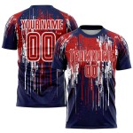 Adult custom football training wear – quick-dry short-sleeve, 100% polyester, stretchy & breathable, new design with digital print Adult custom football training wear – quick-dry short-sleeve, 100% polyester, stretchy & breathable, new design with digital print