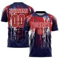 Adult custom football training wear – quick-dry short-sleeve, 100% polyester, stretchy & breathable, new design with digital print Adult custom football training wear – quick-dry short-sleeve, 100% polyester, stretchy & breathable, new design with digital print